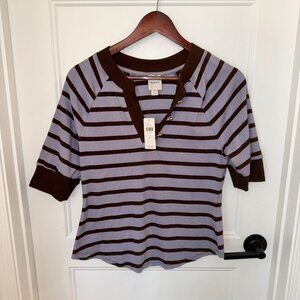 NWT Maeve Half-Sleeve Henley Tee - Size L